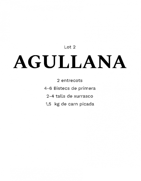 Lot AGULLANA (4 Kg)